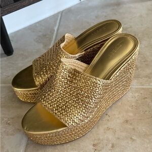 Worn once Gold platforms